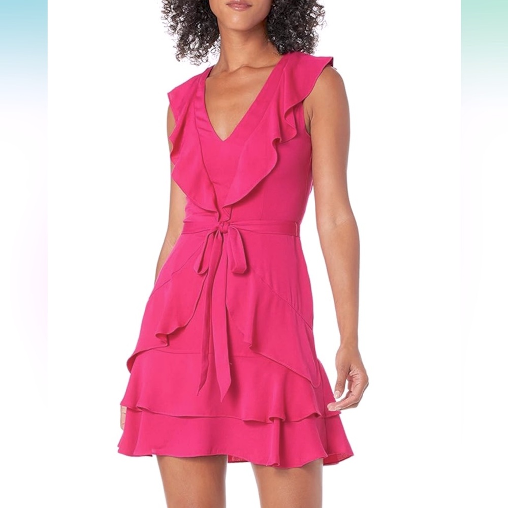 NWT RACHEL Rachel Roy Women's Azalea Mini Dress Dark Pink Size 10